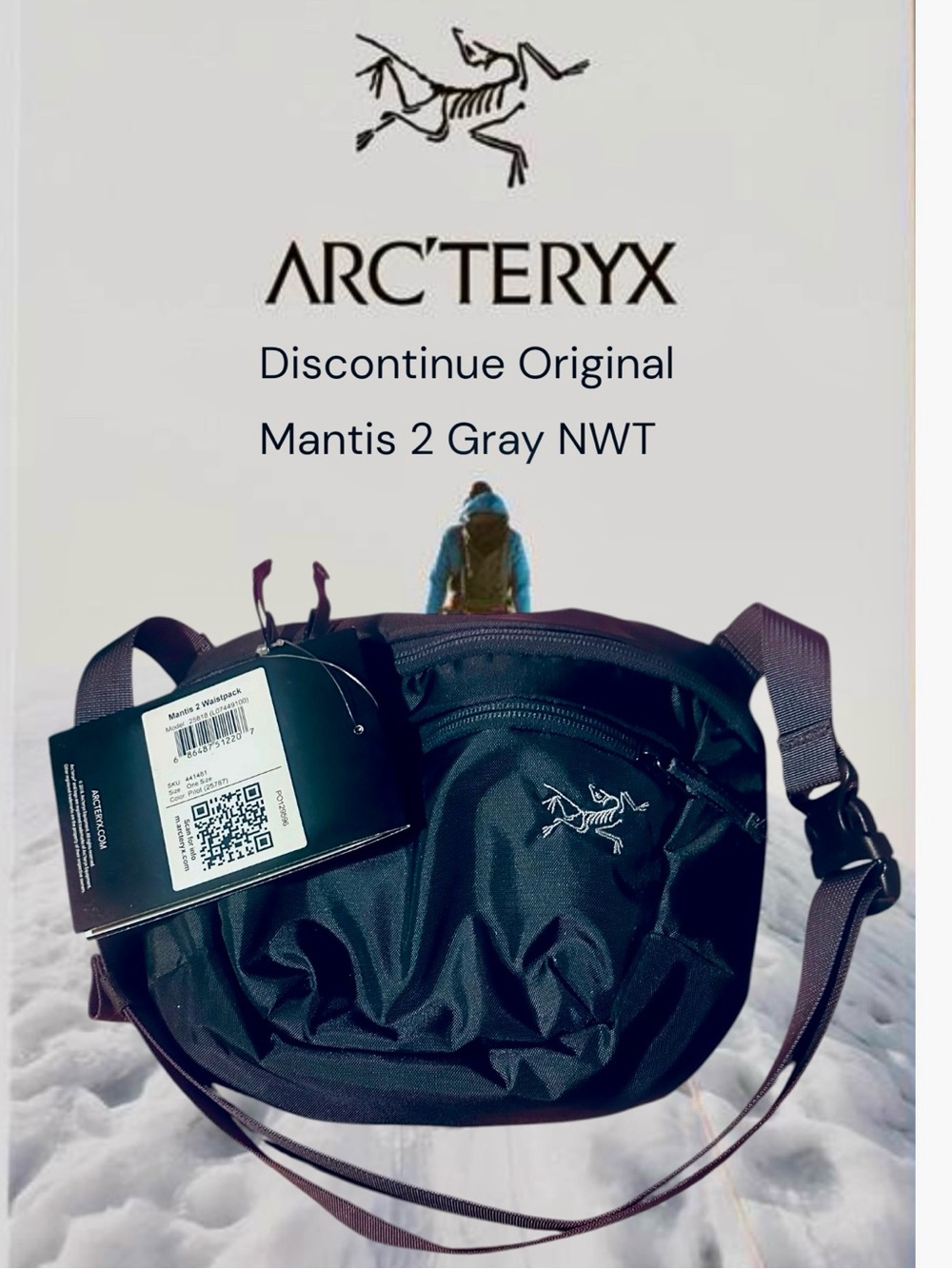 ARCTERYX MANTIS ORIGINAL DISCONTINUED MODEL. EXAMPLE IS PILOT GRAY. NEW W/TAG